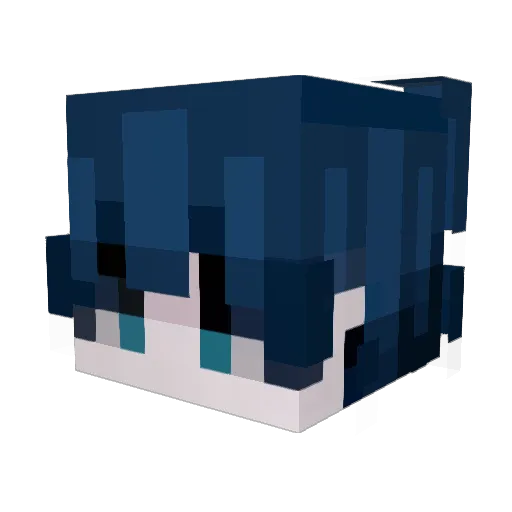 Yurumon Minecraft avatar head, 3D render