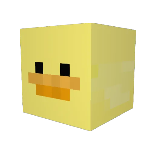 Yuruuuuuuuu Minecraft avatar head, 3D render