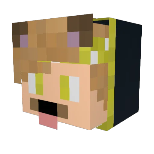 YuruyenHalley Minecraft avatar head, 3D render