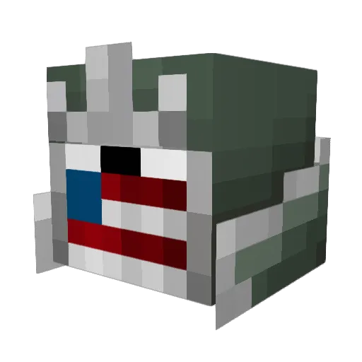 Yurze Minecraft avatar head, 3D render