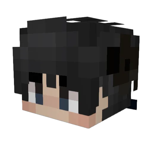 Yus2 Minecraft avatar head, 3D render