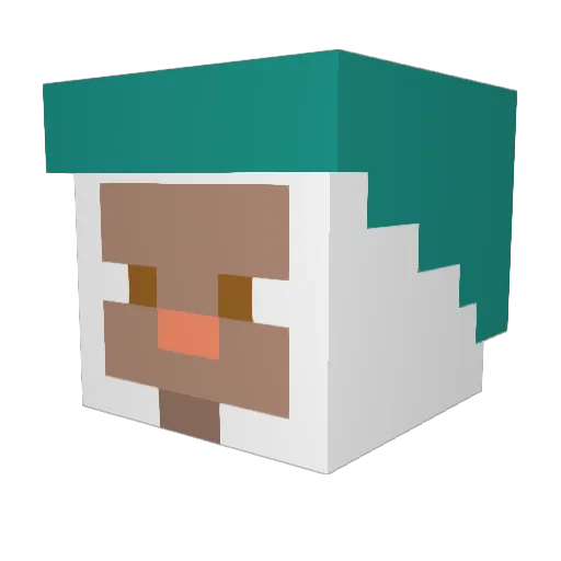 Yusa04 Minecraft avatar head, 3D render
