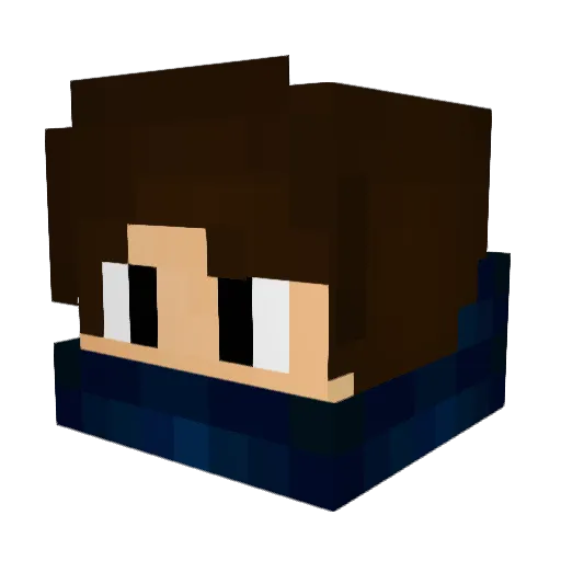YusaGV Minecraft avatar head, 3D render