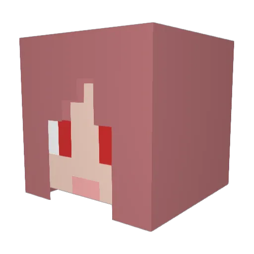 YusayaTW Minecraft avatar head, 3D render