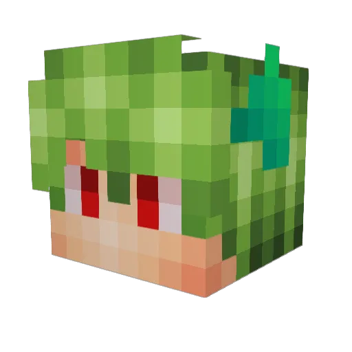 Yusei29 Minecraft avatar head, 3D render