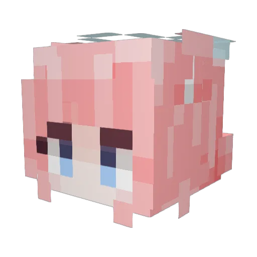 Yusetsu13 Minecraft avatar head, 3D render