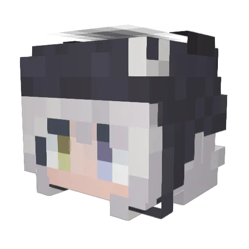 Yushi_ouo Minecraft avatar head, 3D render