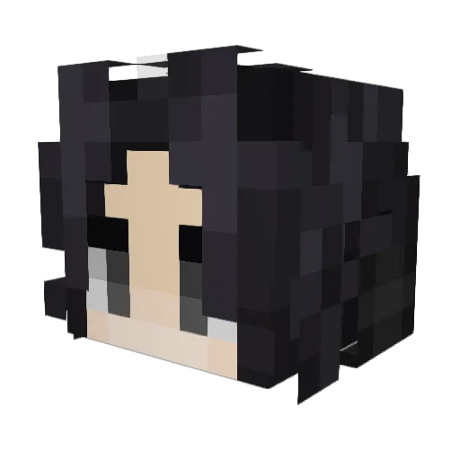 Yushiiru Minecraft avatar head, 3D render