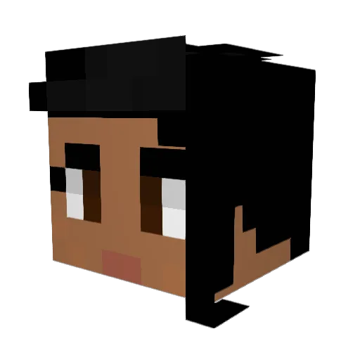 Yusocold Minecraft avatar head, 3D render