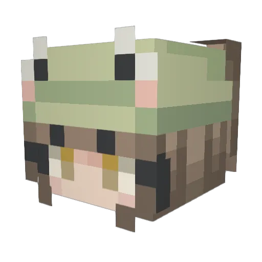 Yusruf Minecraft avatar head, 3D render