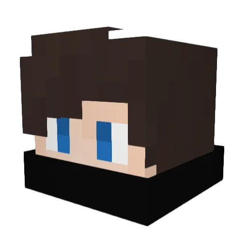 YusufHaydar Minecraft avatar head, 3D render