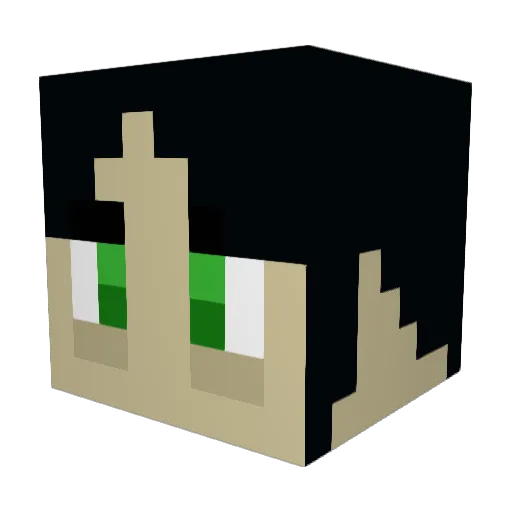 Yusuke7525 Minecraft avatar head, 3D render