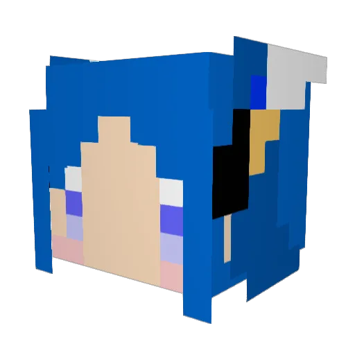 Yusuke95 Minecraft avatar head, 3D render