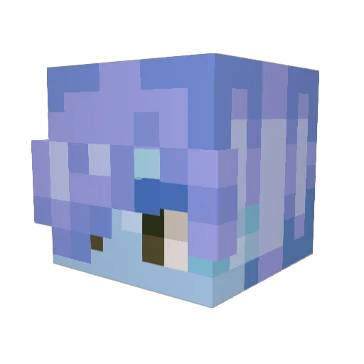 Yusuke_8 Minecraft avatar head, 3D render