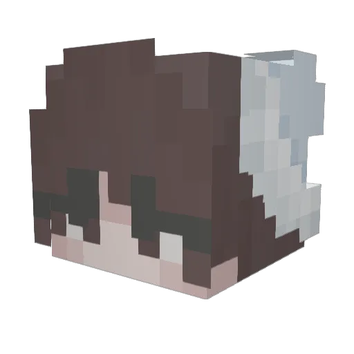 Yususoft Minecraft avatar head, 3D render