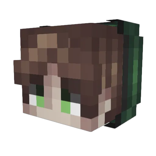 Yususs Minecraft avatar head, 3D render
