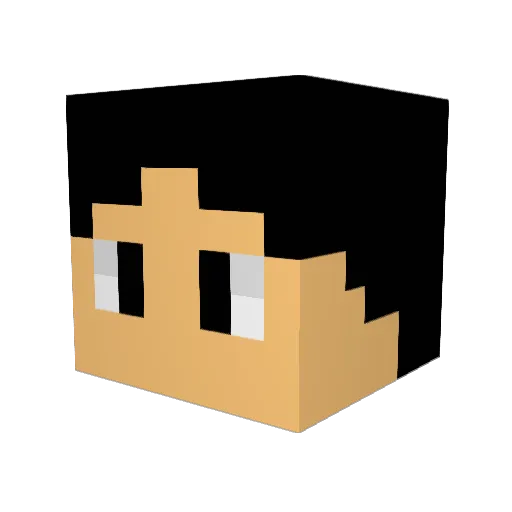 Yuthephin Minecraft avatar head, 3D render