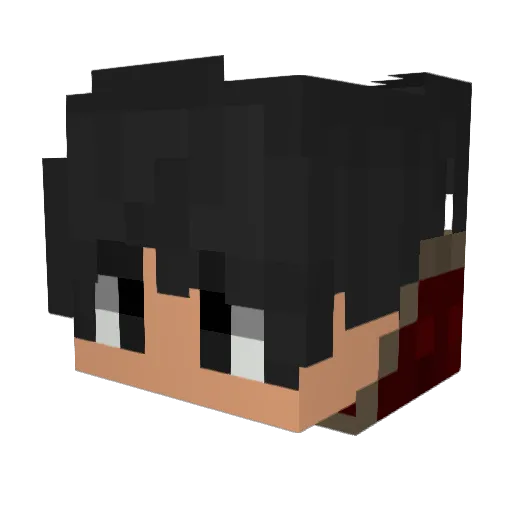 YutoShiro Minecraft avatar head, 3D render