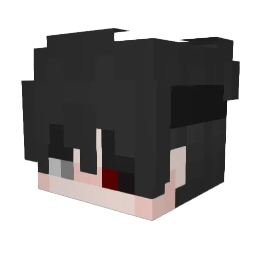 Yutoo_ Minecraft avatar head, 3D render