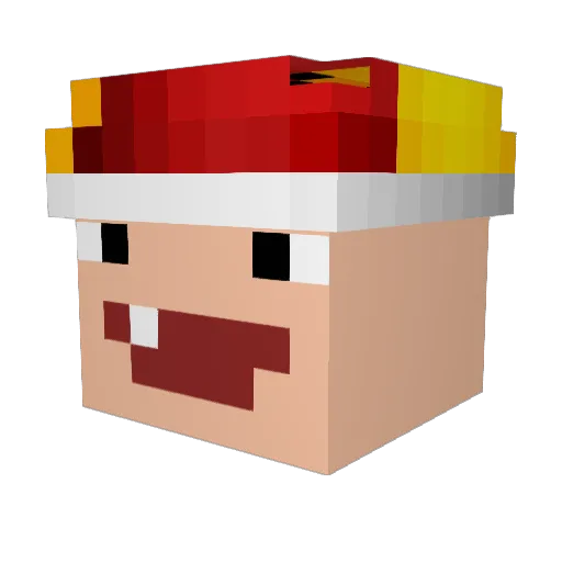 Yuttey_ Minecraft avatar head, 3D render
