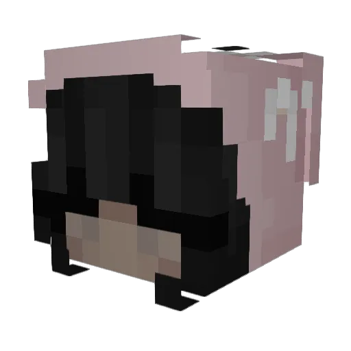 Yutub Minecraft avatar head, 3D render