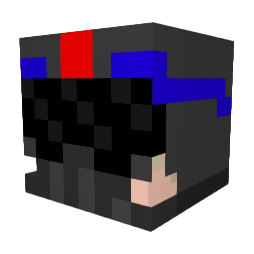 Yutube_Raiders Minecraft avatar head, 3D render