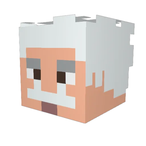 Yutuyru Minecraft avatar head, 3D render