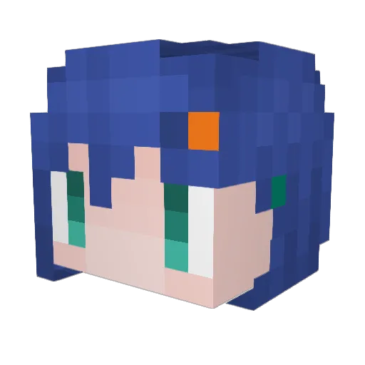 Yuu2519 Minecraft avatar head, 3D render