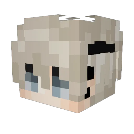 Yuu_H Minecraft avatar head, 3D render