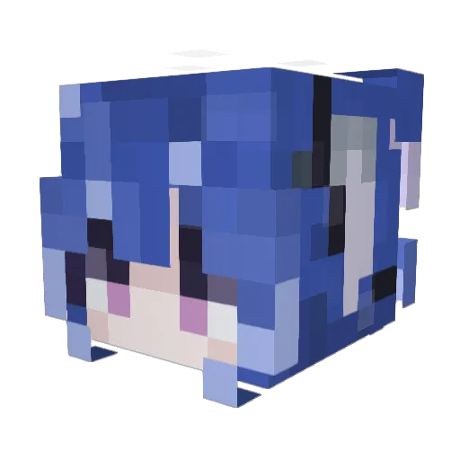Yuu_Toukoo Minecraft avatar head, 3D render