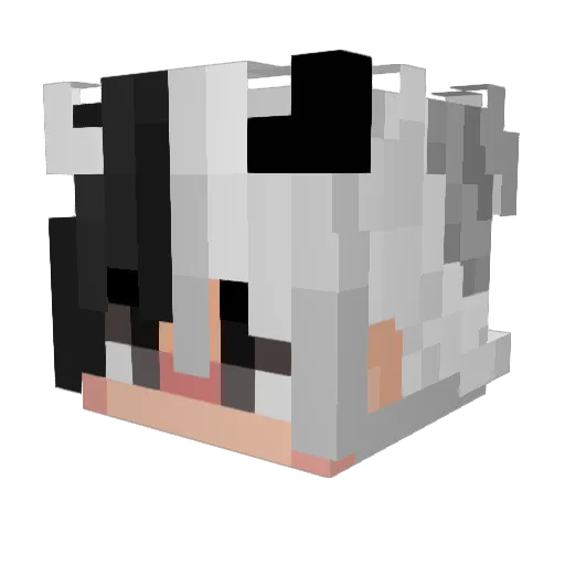Yuuce Minecraft avatar head, 3D render