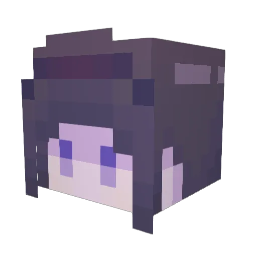 YuuchiiHomu Minecraft avatar head, 3D render