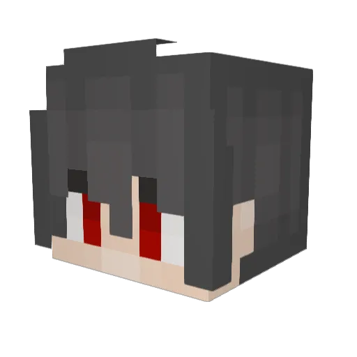 Yuudaiii Minecraft avatar head, 3D render