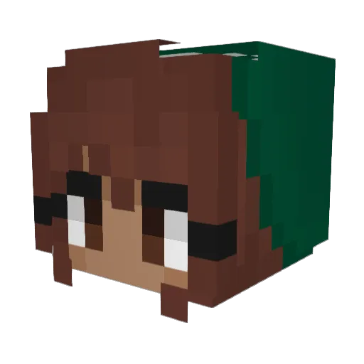 YuujiItadorii Minecraft avatar head, 3D render