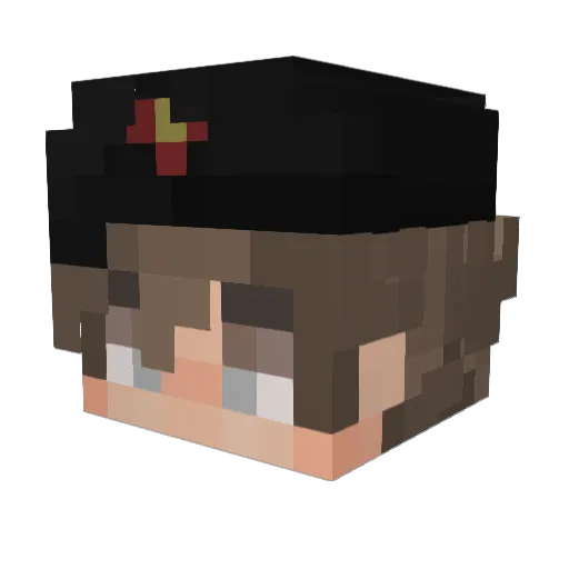 YuujiLiluZI Minecraft avatar head, 3D render