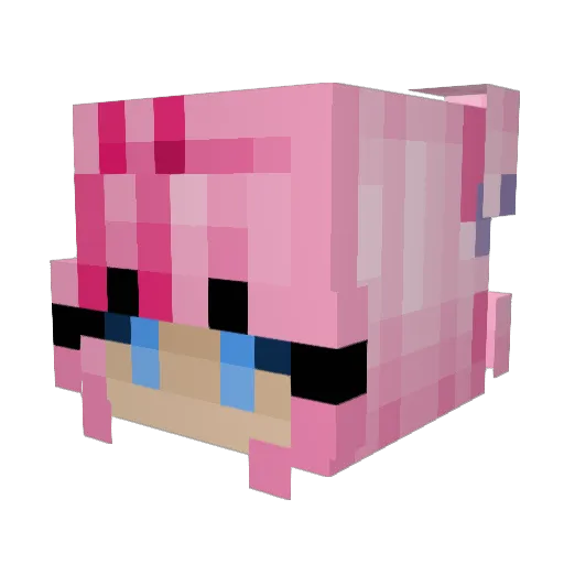 Yuuki795 Minecraft avatar head, 3D render