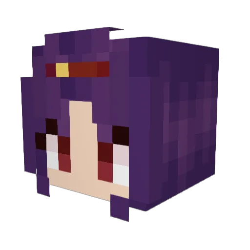 YuukiDazo Minecraft avatar head, 3D render