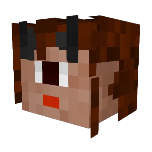 YuukiDesu9 Minecraft avatar head, 3D render