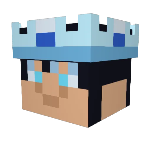 YuukiGoat Minecraft avatar head, 3D render