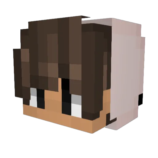 YuukiLyoko Minecraft avatar head, 3D render