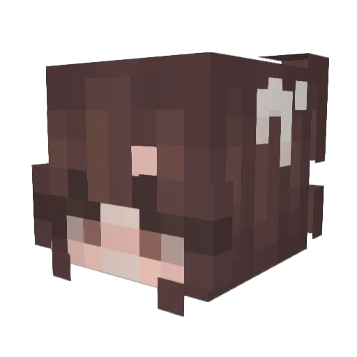 YuukiMelody Minecraft avatar head, 3D render