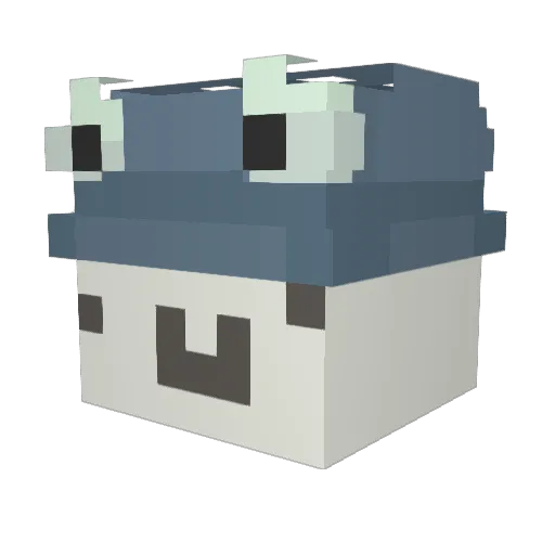 Yuuki_08 Minecraft avatar head, 3D render
