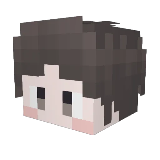 Yuuki_39_ Minecraft avatar head, 3D render