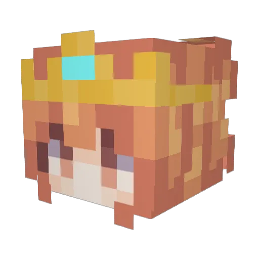 Yuuki_Tanas Minecraft avatar head, 3D render
