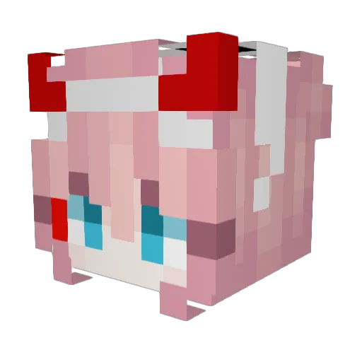Yuuki_Yoshino Minecraft avatar head, 3D render
