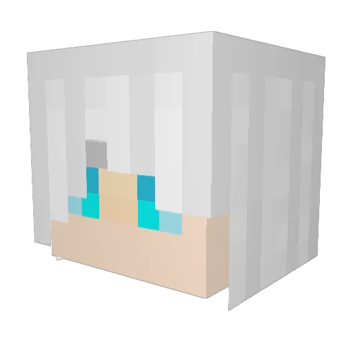 Yuuki_trm Minecraft avatar head, 3D render