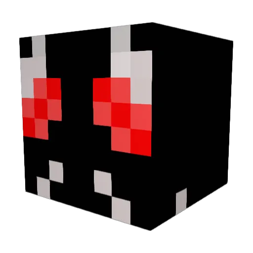 Yuukitty Minecraft avatar head, 3D render