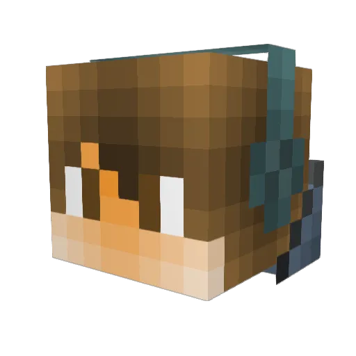 Yuukun12 Minecraft avatar head, 3D render