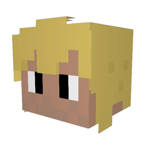 Yuulqesi Minecraft avatar head, 3D render