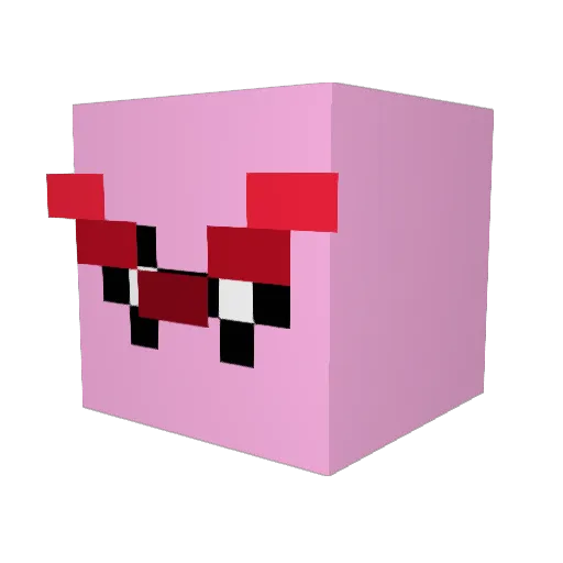 YuumaSSS Minecraft avatar head, 3D render